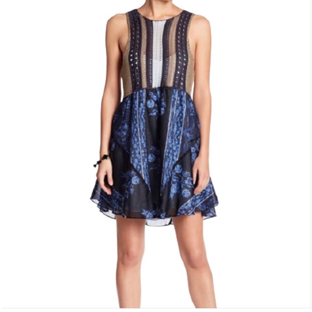 Free People New Katie Floral Mini Dress Size Large